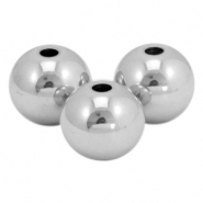 Abalorios de acero inox 4mm plateado (acero inox)