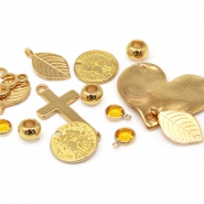 Abalorios y colgantes metálicos DQ Abalorios metálicos DQ oro