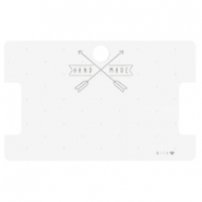 Tarjetas de joyería "hand made" blanco off