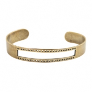 Fornituras metálicas DQ pulsera base (para hilo macramé) bronce viejo (sin níquel)