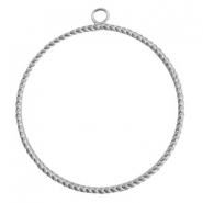 Colgantes metálicos TQ con anilla 48mm plata vieja (sin níquel)