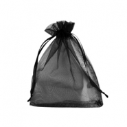 Bolso de organza 9x12cm negro