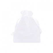 Bolso de organza 7x9cm blanco