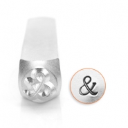 ImpressArt Sellos con figura &-s&iacute;mbolo 6mm plata