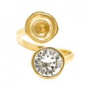 Fornituras met&aacute;licas DQ anillo con engastes para SS39 oro (sin n&iacute;quel)