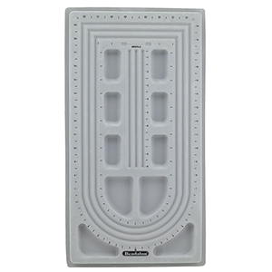 Beadalon tablero de enfilado de joyas Gris