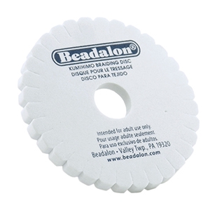 Kumihimo disco redondo Beadalon 15cm Blanco