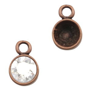 Fornituras met&aacute;licas TQ engaste con una anilla para chat&oacute;n SS39 cobre (sin n&iacute;quel)