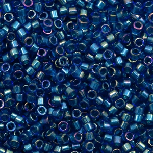 Abalorios Miyuki Delica's 11/0 Emerald lined cobalt AB DB-1763