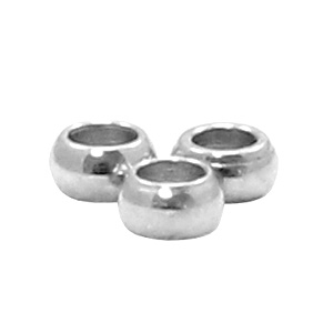 Abalorios de acero inox 2mm plateado (acero inox)
