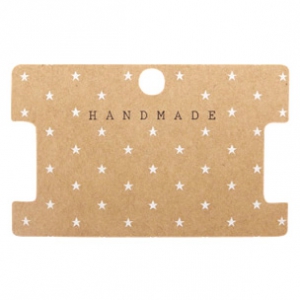 Tarjetas de joyer&iacute;a "Handmade" marr&oacute;n