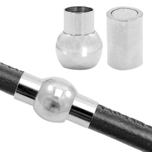 Fornituras Acero Inox cierre magn&eacute;tico &Oslash;6mm Plata vieja