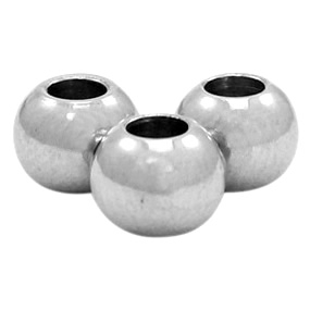 Abalorios Acero Inox 3mm plata vieja