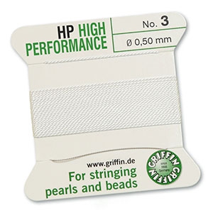 Hilo para enfilar High Performance Griffin &Oslash;0.5mm Blanco