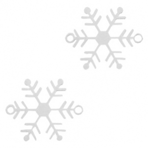 Entrepieza bohemia copo de nieve Plateado