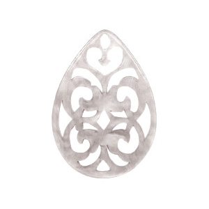 Colgantes de resina gota barok 38x27mm Gris arena