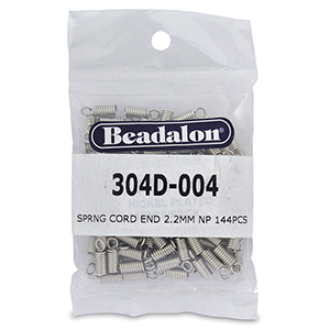 Beadalon Terminal espiral para cord&oacute;n 2.2mm Plateado