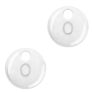 Colgantes met&aacute;licos Basic Quality letra O Plata vieja (sin n&iacute;quel)