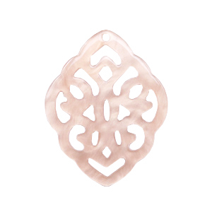 Colgantes de resina rombo barok Rosa dulce