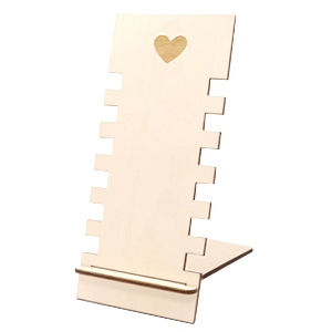 Expositor de Joyer&iacute;a en Bamb&uacute; "Heart" Natural (color madera natural)