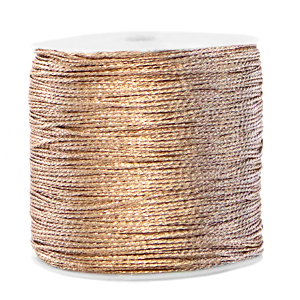 Hilo macram&eacute; met&aacute;lico 0.5mm Crema marfil taupe