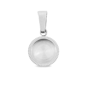 Colgantes Polaris Acero Inox con engaste para cabuch&oacute;n 7mm/Swarovski SS34 Plateado