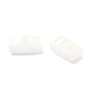 Abalorios Miyuki mitad de tila 5x2.3mm Ceylon white pearl HTL-420