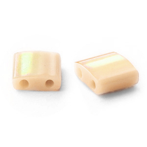 Abalorios Miyuki tila 5x5mm Ceylon light caramel beige TL-593