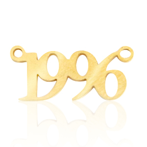 Colgantes/entrepieza de Acero Inox a&ntilde;o 1996 Dorado