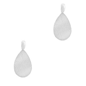 Colgantes Acero Inox gota Plateado