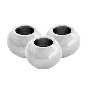 Abalorios Acero Inox 5mm Plateado