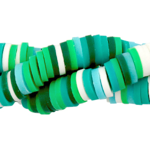 Abalorios Katsuki 6mm Mix verde blanco