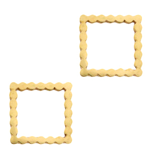 Colgantes/entrepieza Acero Inox cuadrado Dorado