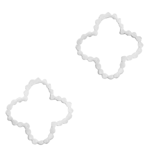 Colgantes/entrepieza Acero Inox flor Plateado