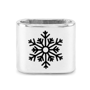 Correderas met&aacute;lica DQ copo de nieve Mix & Match Plata vieja (sin n&iacute;quel)