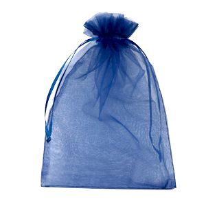 Bolso de organza 13x18cm Azul marino