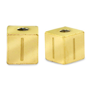 Abalorios Acero Inox letra I Dorado