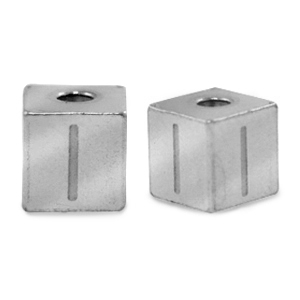 Abalorios Acero Inox letra I Plateado
