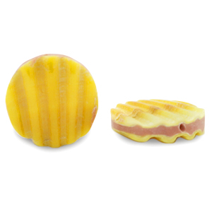 Abalorios conchas 20mm Amarillo