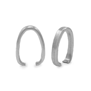 Fornituras Acero Inox enganche para colgante 13x9mm Plateado