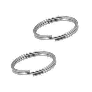 Fornituras Acero inox anillos dobles 10mm Plateado