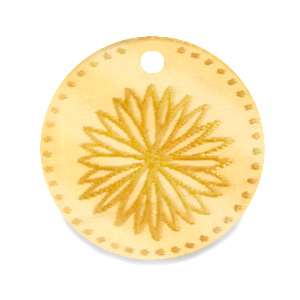Colgantes Plexx 20mm Flor de nacimiento Septiembre-Aster Dorado
