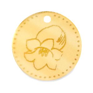 Colgantes Plexx 20mm Flor de nacimiento Mayo-Lirio del valle Dorado