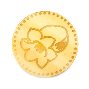 Cabuch&oacute;n Plexx 20mm Flor de nacimiento Mayo-Lirio del valle Dorado