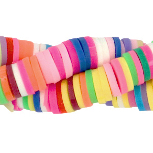 Abalorios Katsuki 6mm Mix arco&iacute;ris ne&oacute;n amarillo