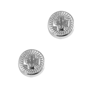 Correderas met&aacute;lica DQ cruz 8mm Plata vieja (sin n&iacute;quel)