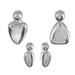 Colgantes met&aacute;licos DQ familia Plata vieja (sin n&iacute;quel)