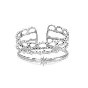 Anillos Acero Inox Plateado