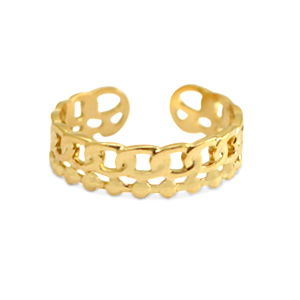 Anillos Acero Inox Dorado