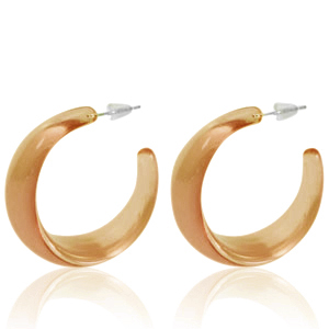 Pendientes Trendy criolla Marr&oacute;n tan